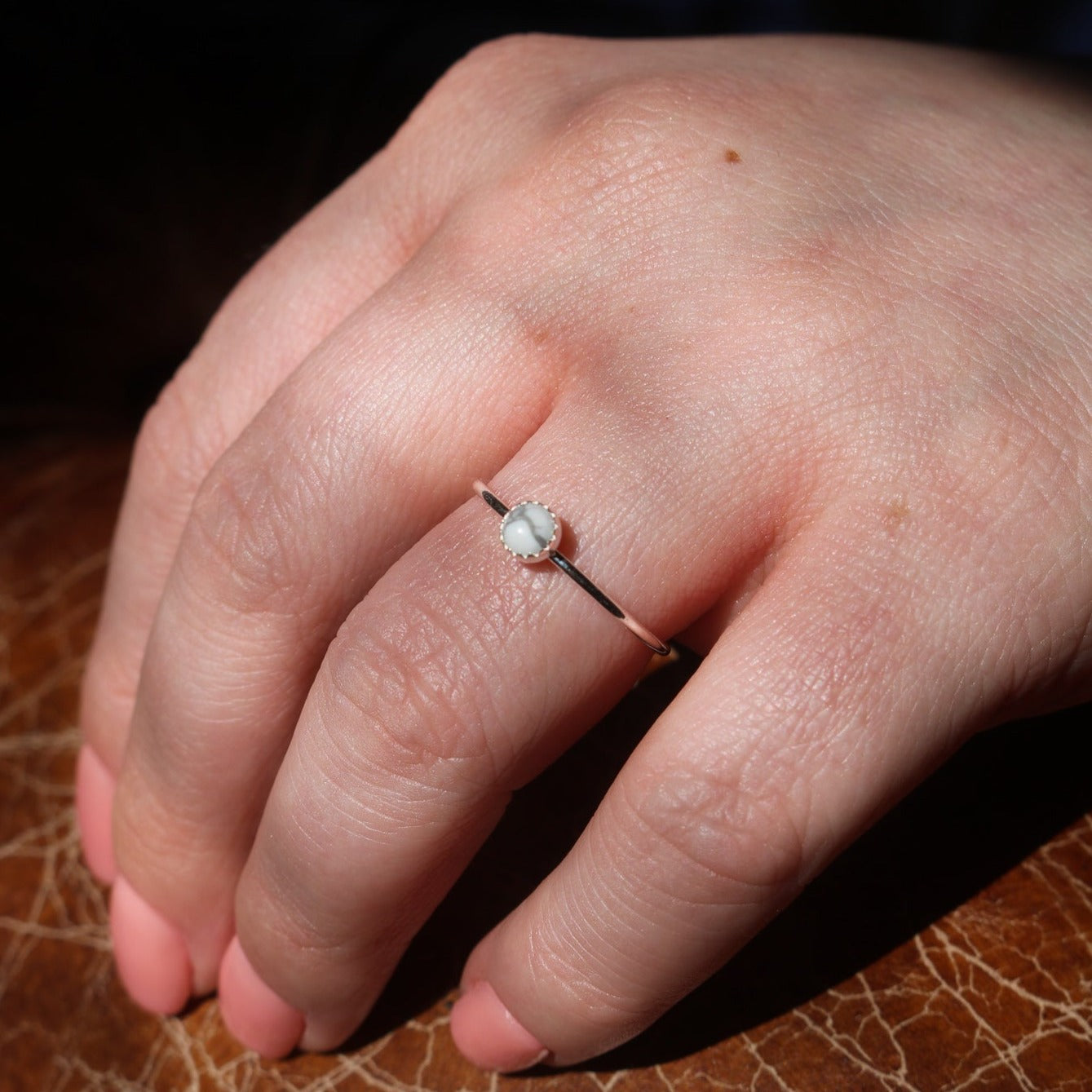 Sheridan Stacking Ring in 'White Buffalo' // Made to Order