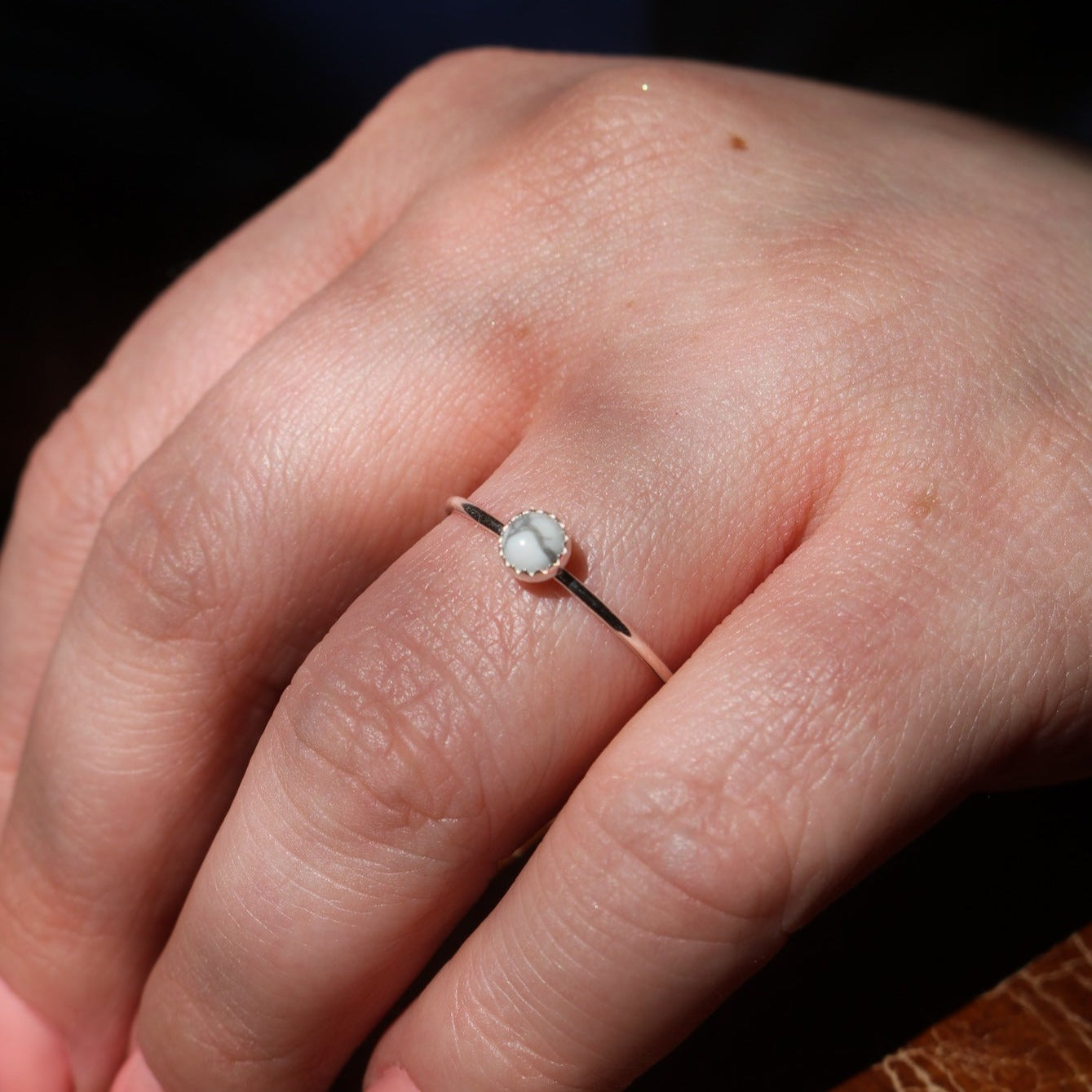 Sheridan Stacking Ring in 'White Buffalo' // Made to Order