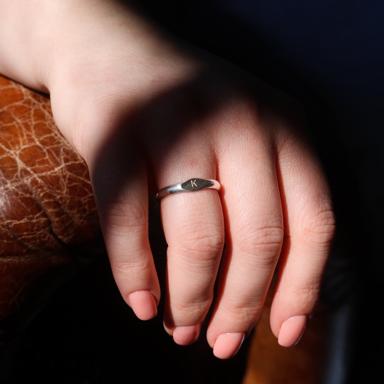 Initial Signet Stacking Ring // Made to Order