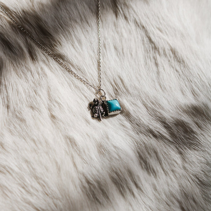 Horny Toad Necklace in Sleeping Beauty Turquoise // One of a Kind