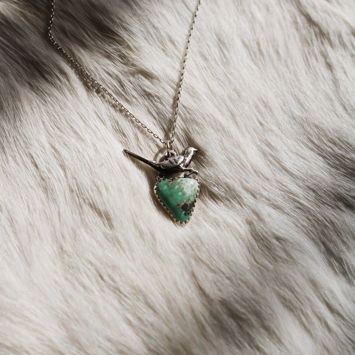 Roadrunner Necklace in American Turquoise // One of a Kind