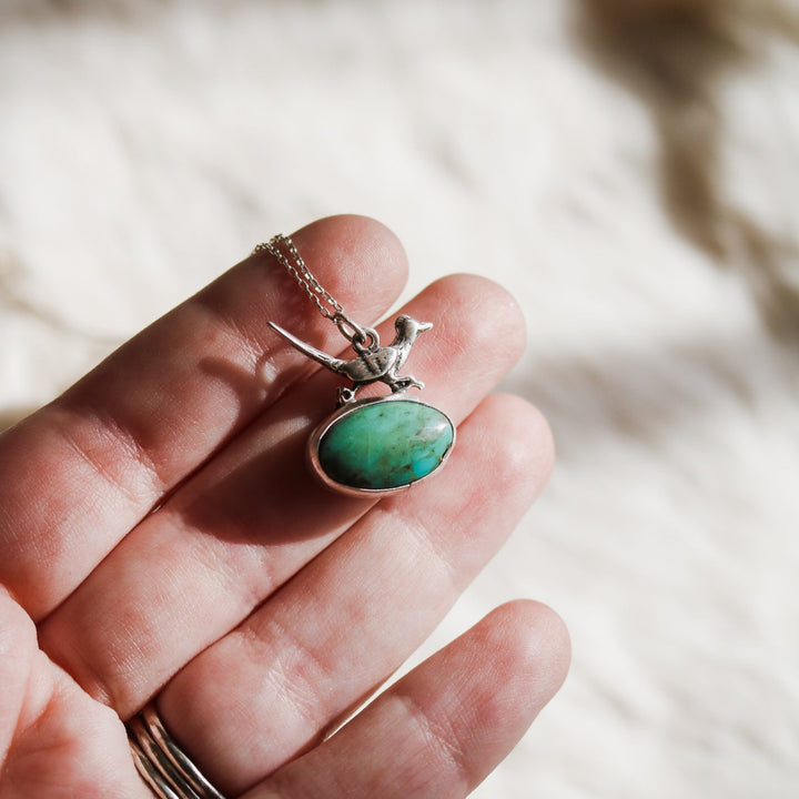Roadrunner Necklace in American Turquoise // One of a Kind
