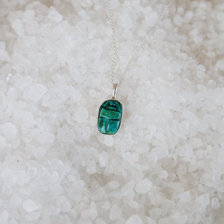 Turquoise Scarab Necklace // One of a Kind