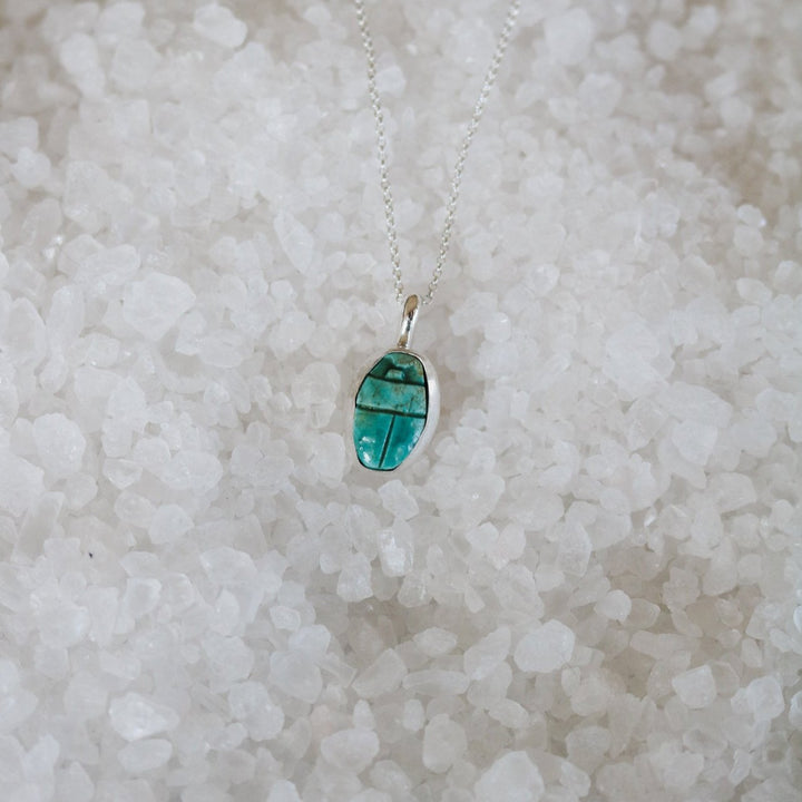 Turquoise Scarab Necklace // One of a Kind