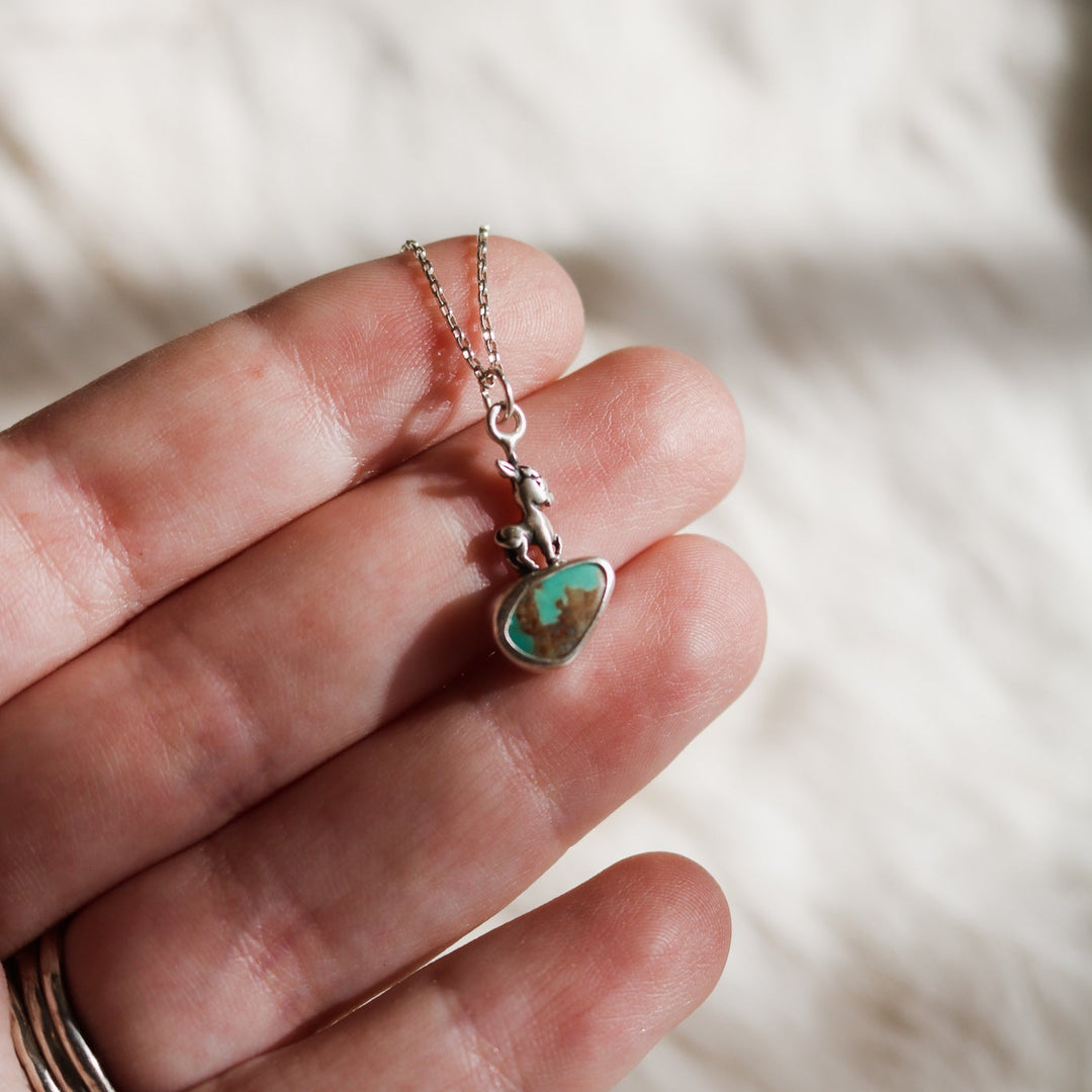 Burro Necklace in American Turquoise // One of a Kind