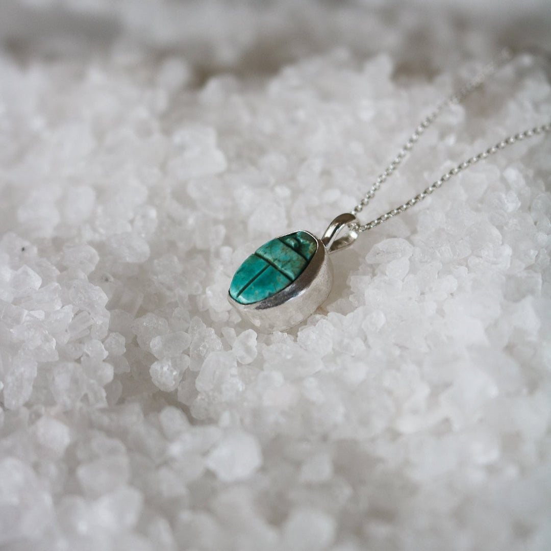 Turquoise Scarab Necklace // One of a Kind