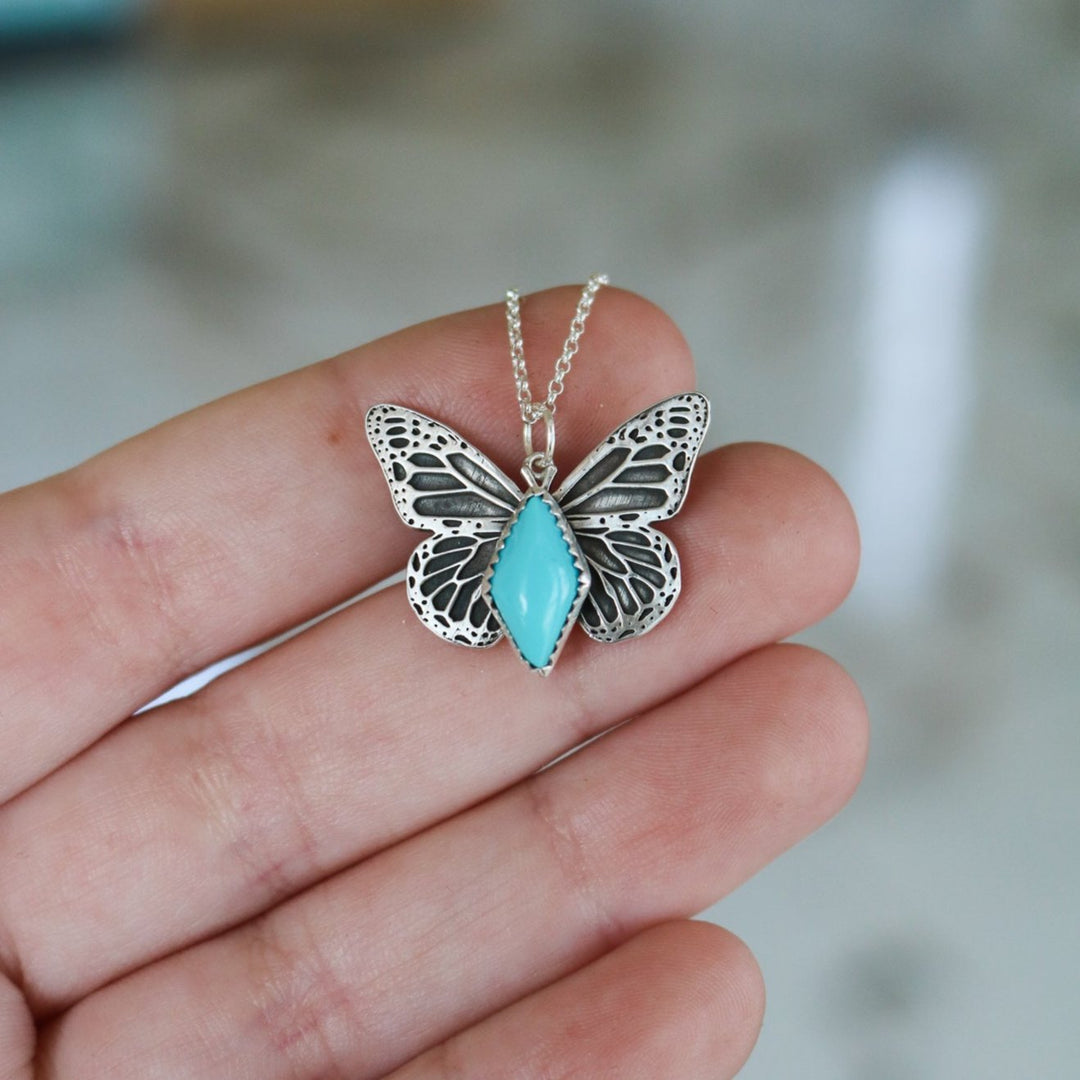 Turquoise Butterfly Necklace // One of a Kind