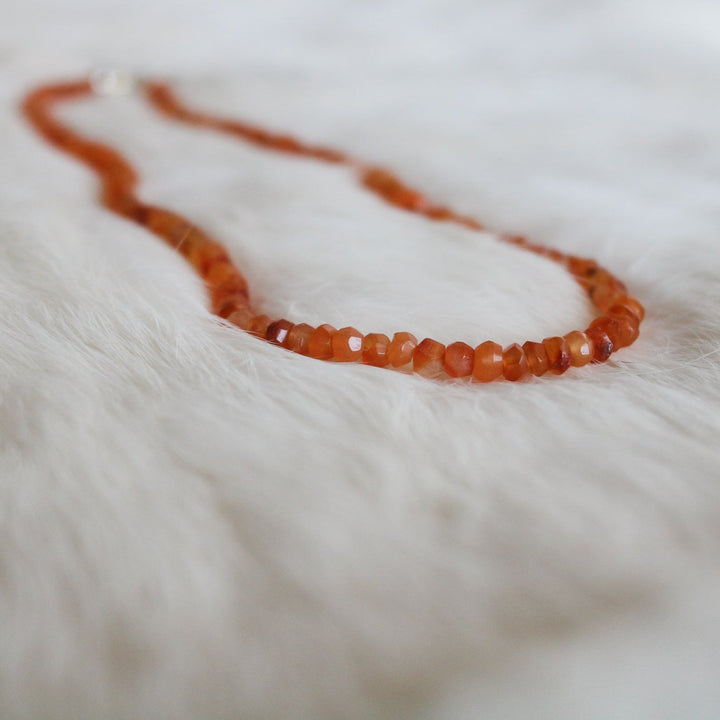 LIMITED Faceted Carnelian Choker