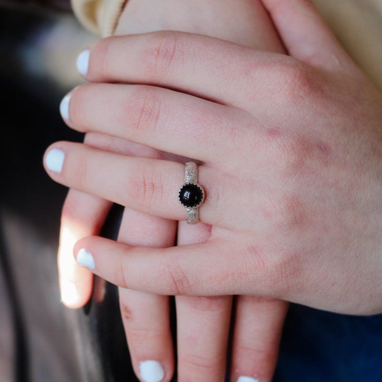 Sweetwater Stacking Ring in Onyx // Made to Order