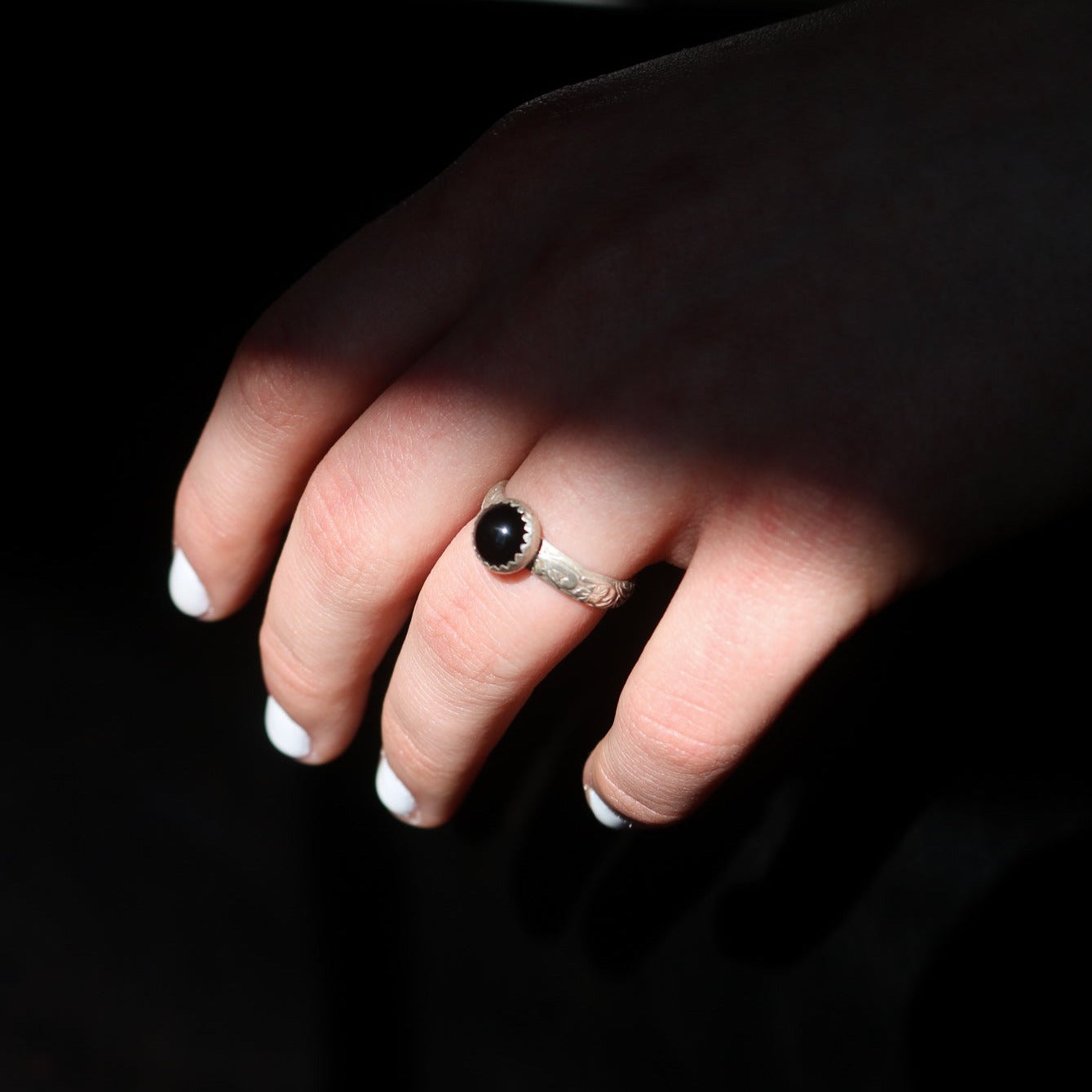 Sweetwater Stacking Ring in Onyx // Made to Order