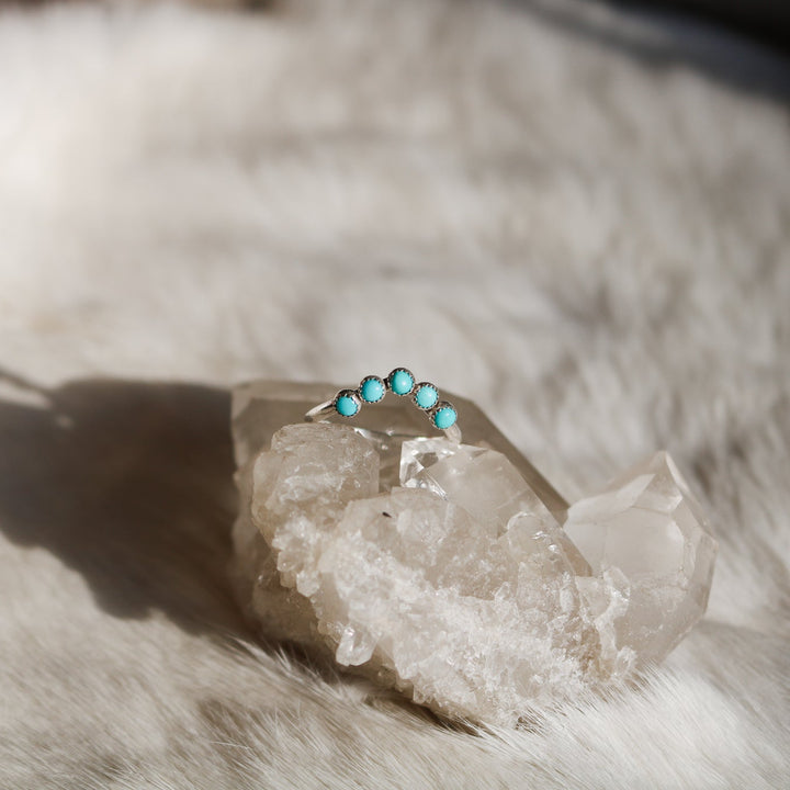 ‘Mesa’ Curved Turquoise Ring // Made to Order