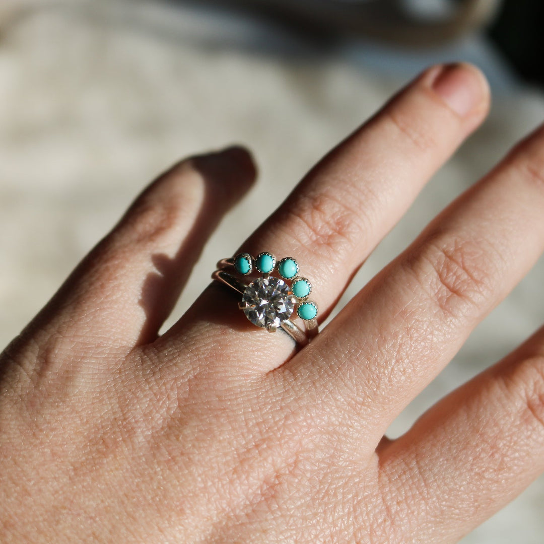 ‘Mesa’ Curved Turquoise Ring // Made to Order