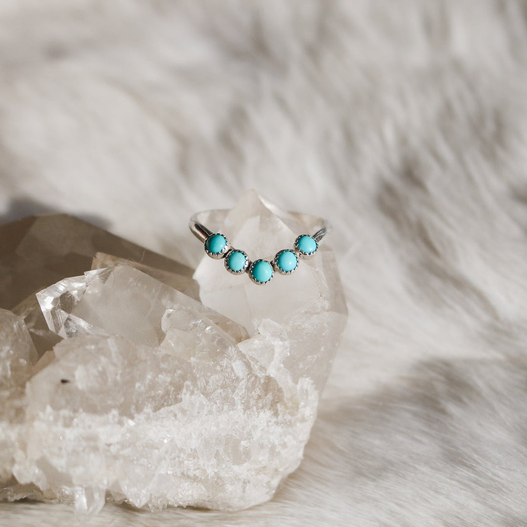 ‘Mesa’ Curved Turquoise Ring // Made to Order