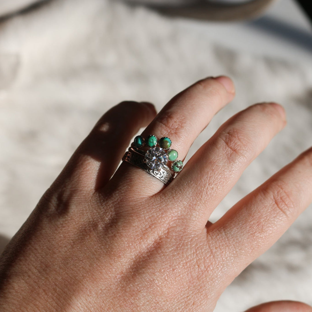 ‘Yuma’ Curved Turquoise Ring // Made to Order