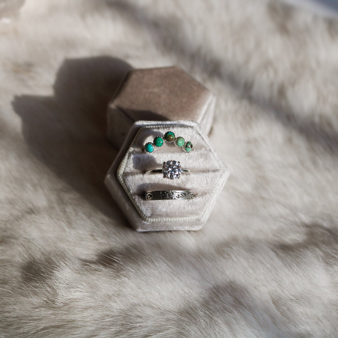 ‘Yuma’ Curved Turquoise Ring // Made to Order