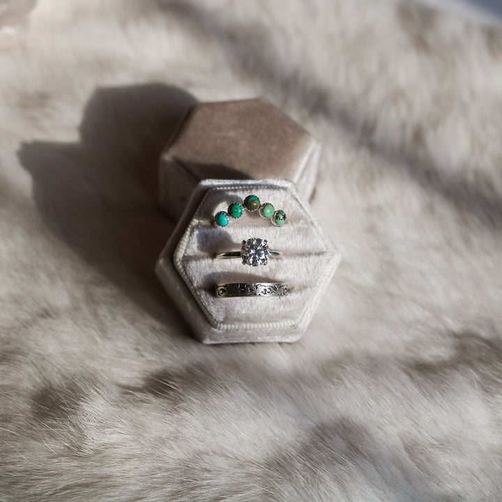 ‘Yuma’ Curved Turquoise Ring // Made to Order