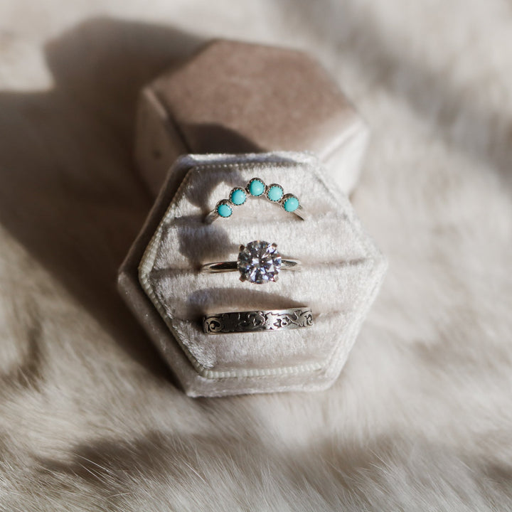 ‘Mesa’ Curved Turquoise Ring // Made to Order