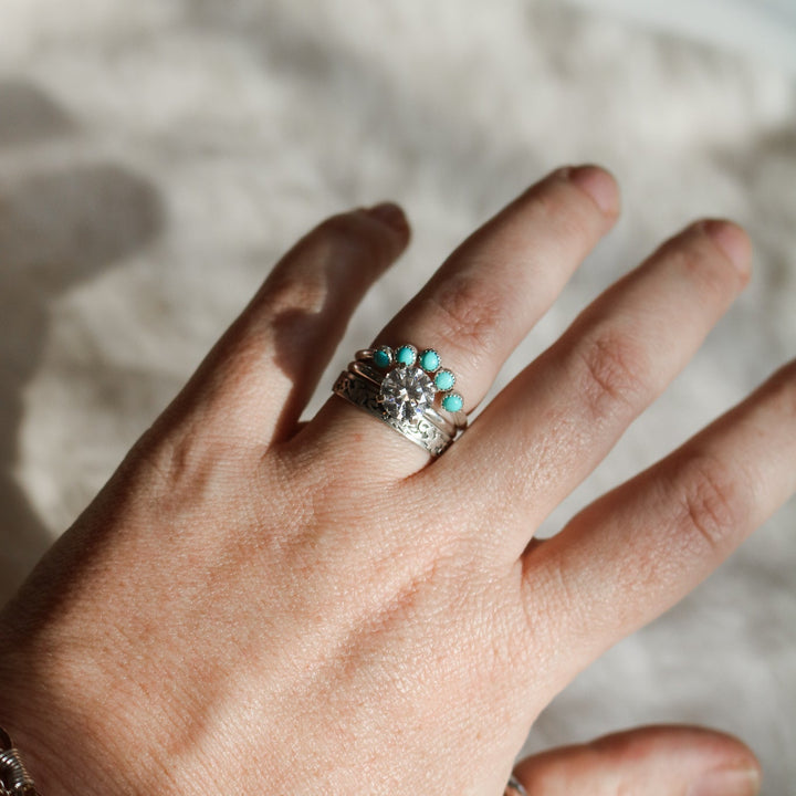 ‘Mesa’ Curved Turquoise Ring // Made to Order