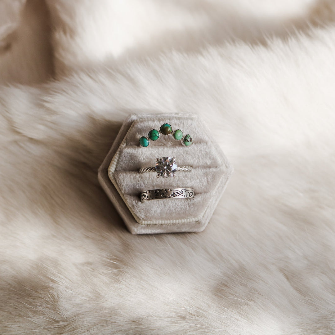 ‘Yuma’ Curved Turquoise Ring // Made to Order