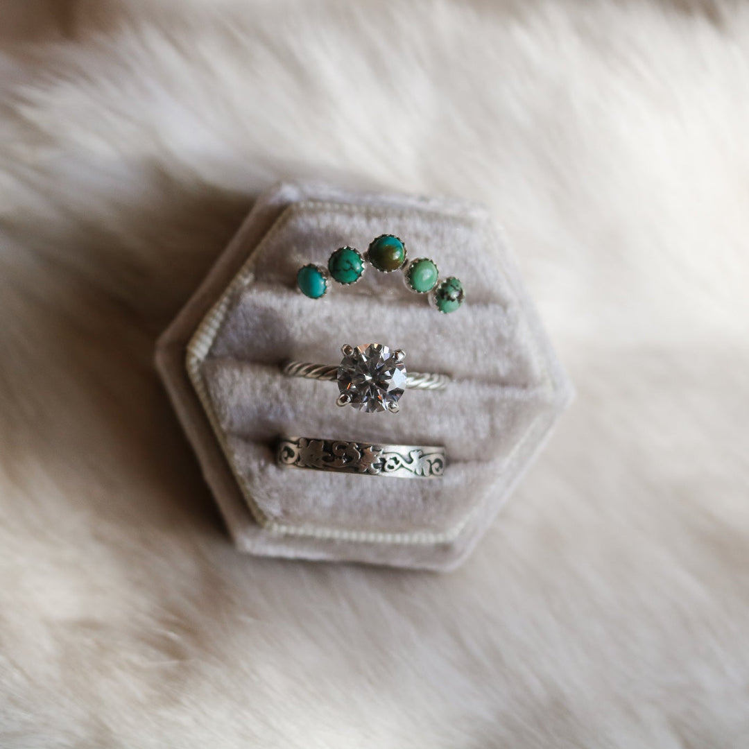 ‘Yuma’ Curved Turquoise Ring // Made to Order