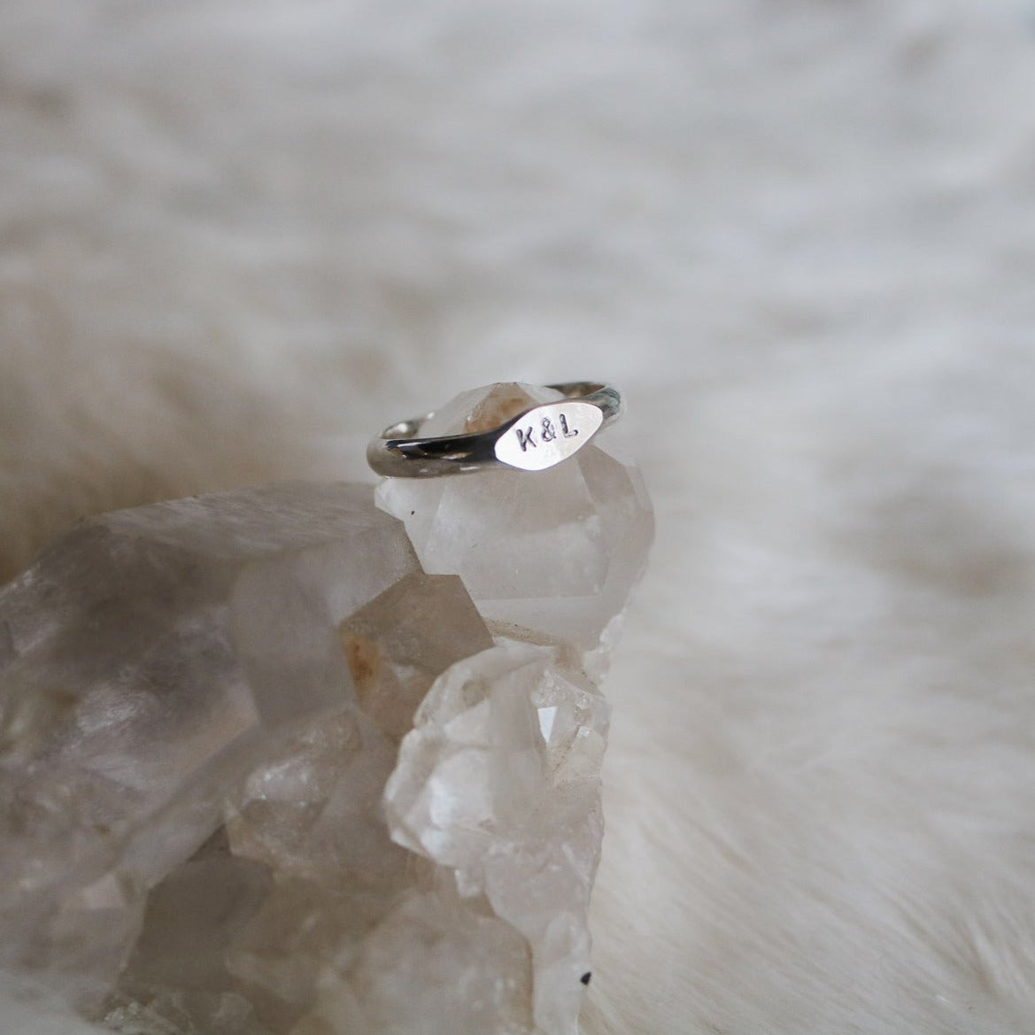 'X&O' Signet Stacking Ring // Made to Order