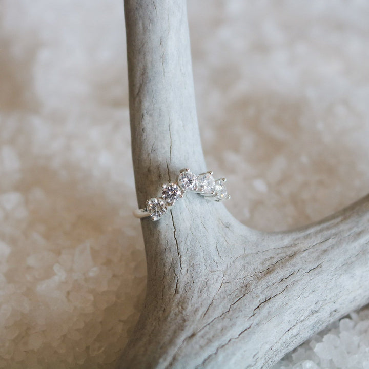 'Arabella' Curved Moissanite Ring // Made to Order