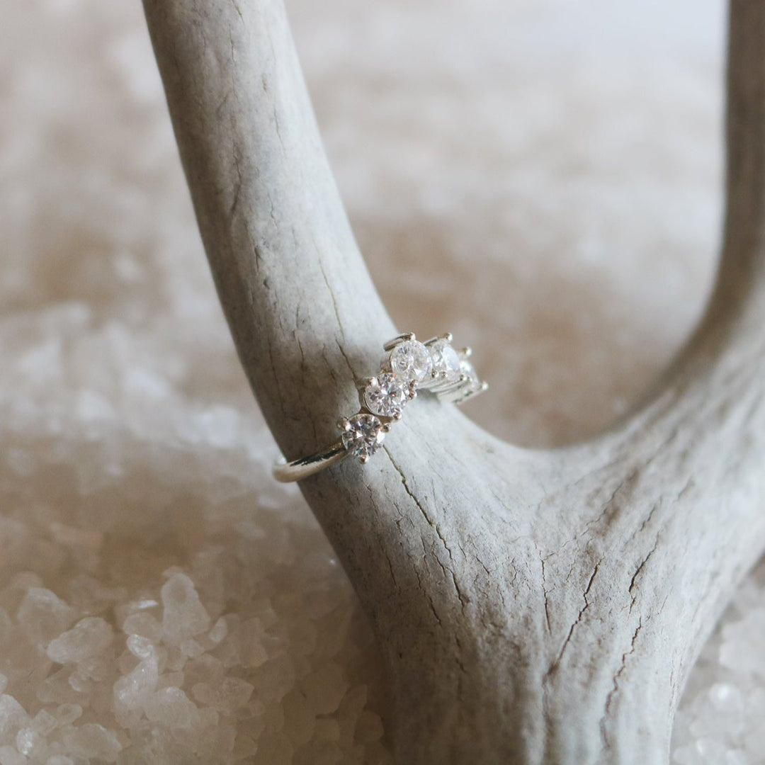 'Arabella' Curved Moissanite Ring // Made to Order