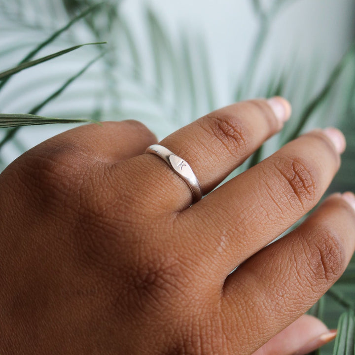 Initial Signet Stacking Ring // Made to Order