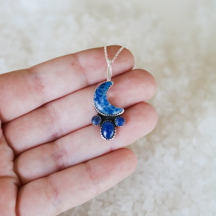 Bad Moon Rising Necklace in Lapis Lazuli // One of a Kind