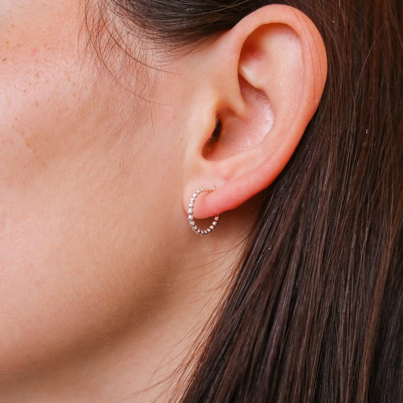 Cute mini shop hoop earrings