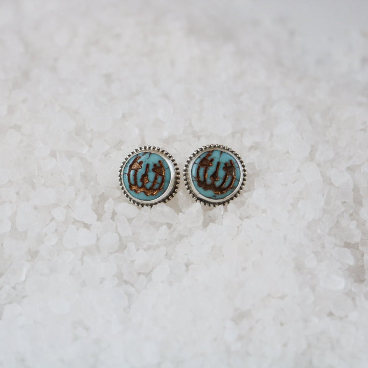 Pumpkin Stud Earrings // One of a Kind