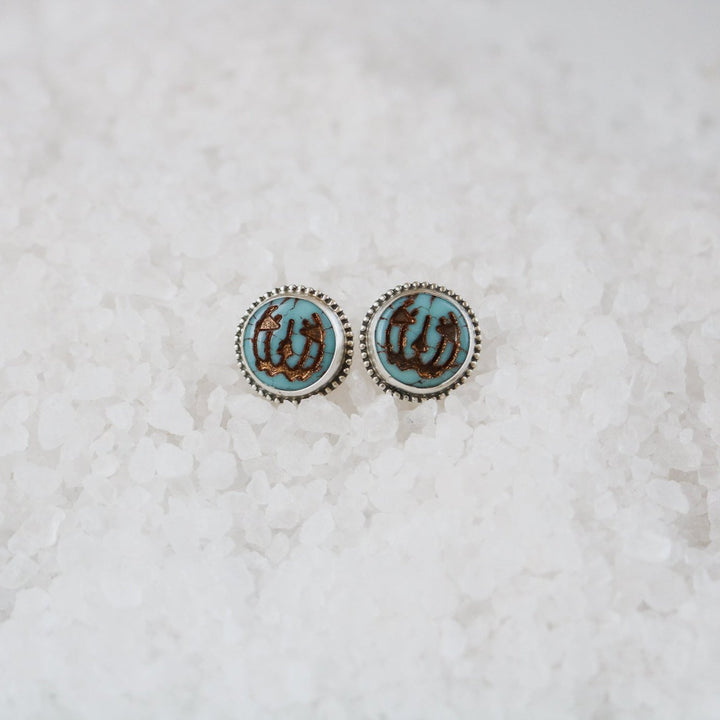 Pumpkin Stud Earrings // One of a Kind