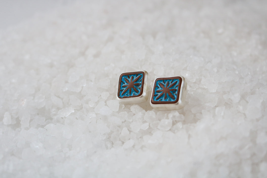 Talavera Stud Earrings // One of a Kind