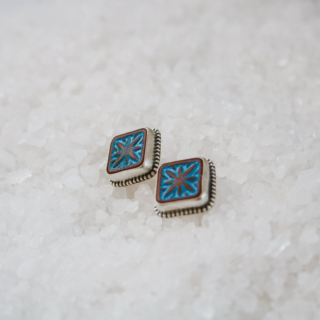 Talavera Stud Earrings // One of a Kind