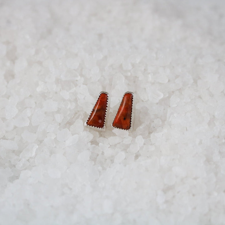 Apple Coral Stud Earrings // One of a Kind