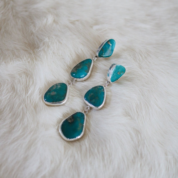Campitos Turquoise Triple Drop Earrings // One of a Kind