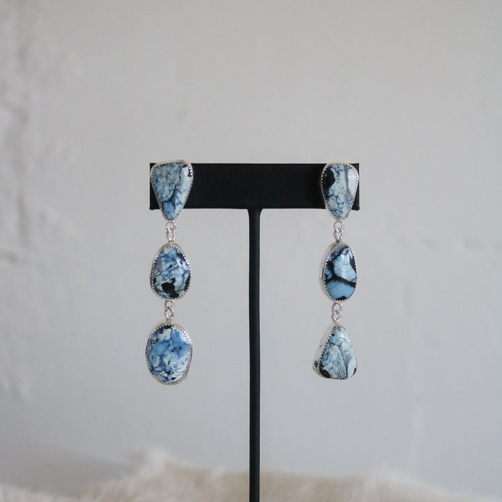 Golden Hills Turquoise Triple Drop Earrings // One of a Kind