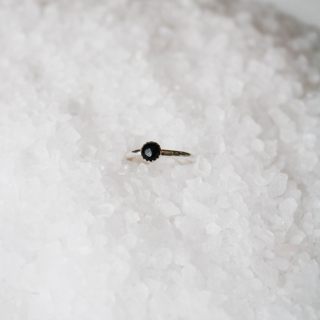 Sandia Stacking Ring in Onyx // Made to Order