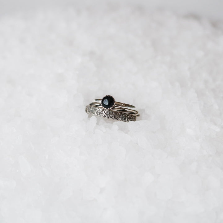 Sandia Stacking Ring Set in Onyx // Made to Order