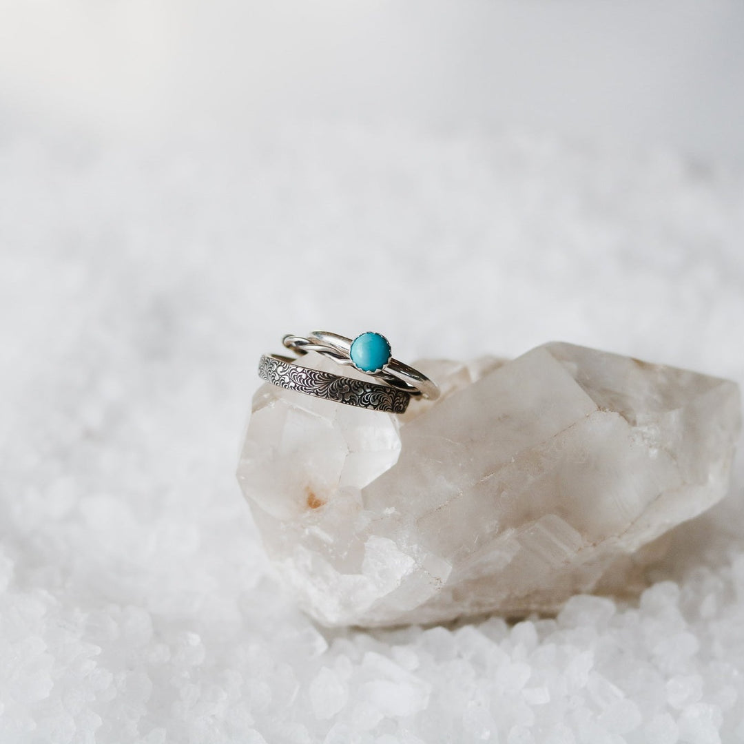 Sandia Stacking Ring Set in Turquoise // Made to Order