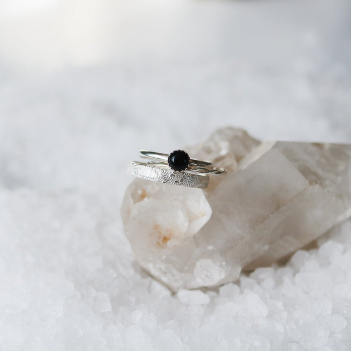 Sandia Stacking Ring Set in Onyx // Made to Order