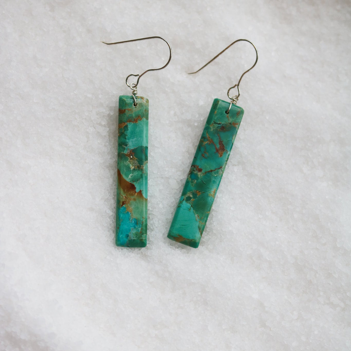 Turquoise Slab Earrings // One of a Kind