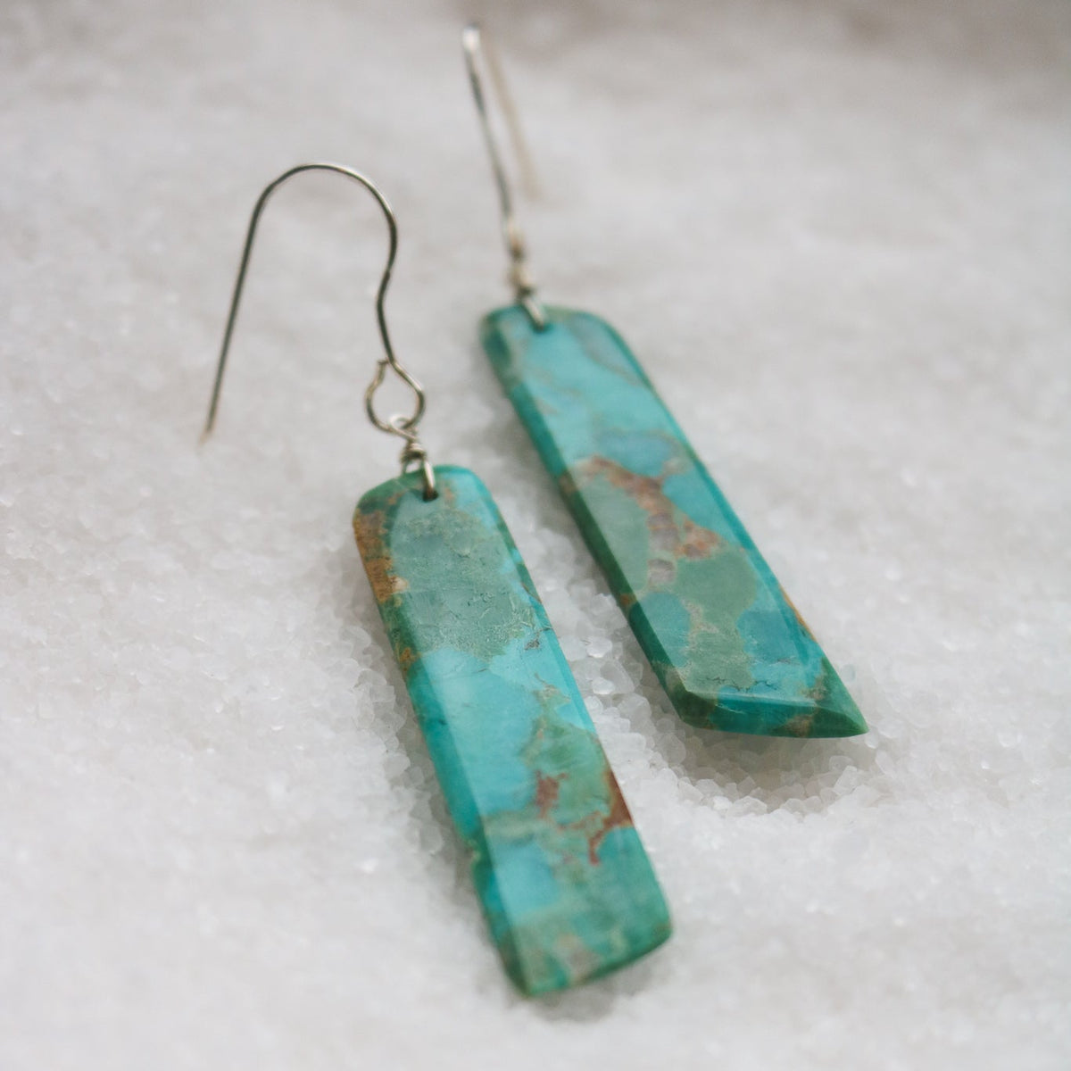 Turquoise Slab Earrings // One of a Kind