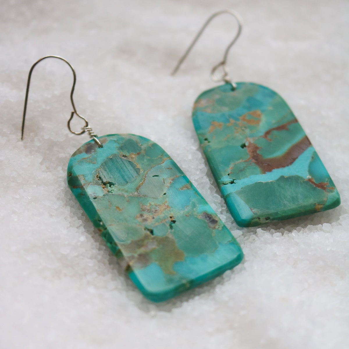 Turquoise Slab Earrings // One of a Kind