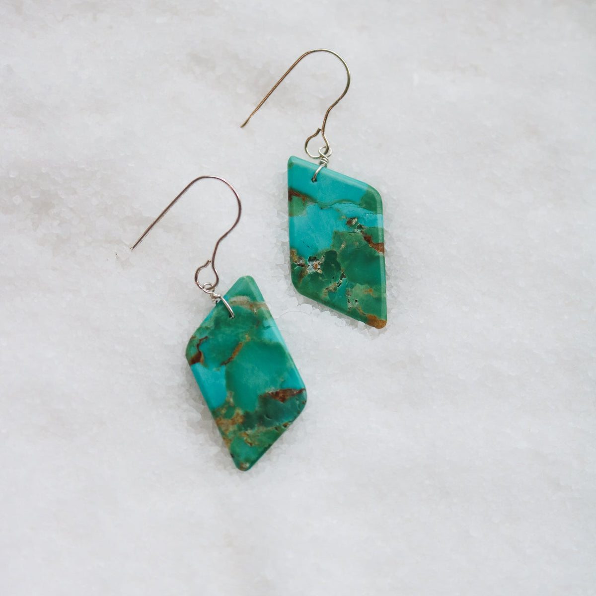 Turquoise Slab Earrings // One of a Kind