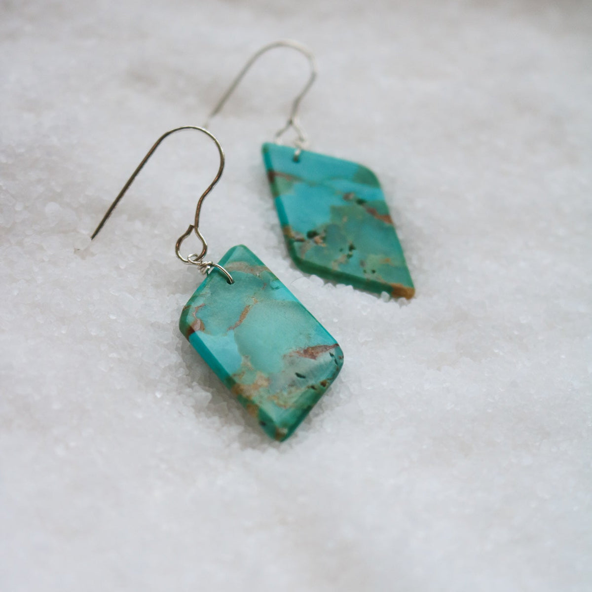 Turquoise Slab Earrings // One of a Kind