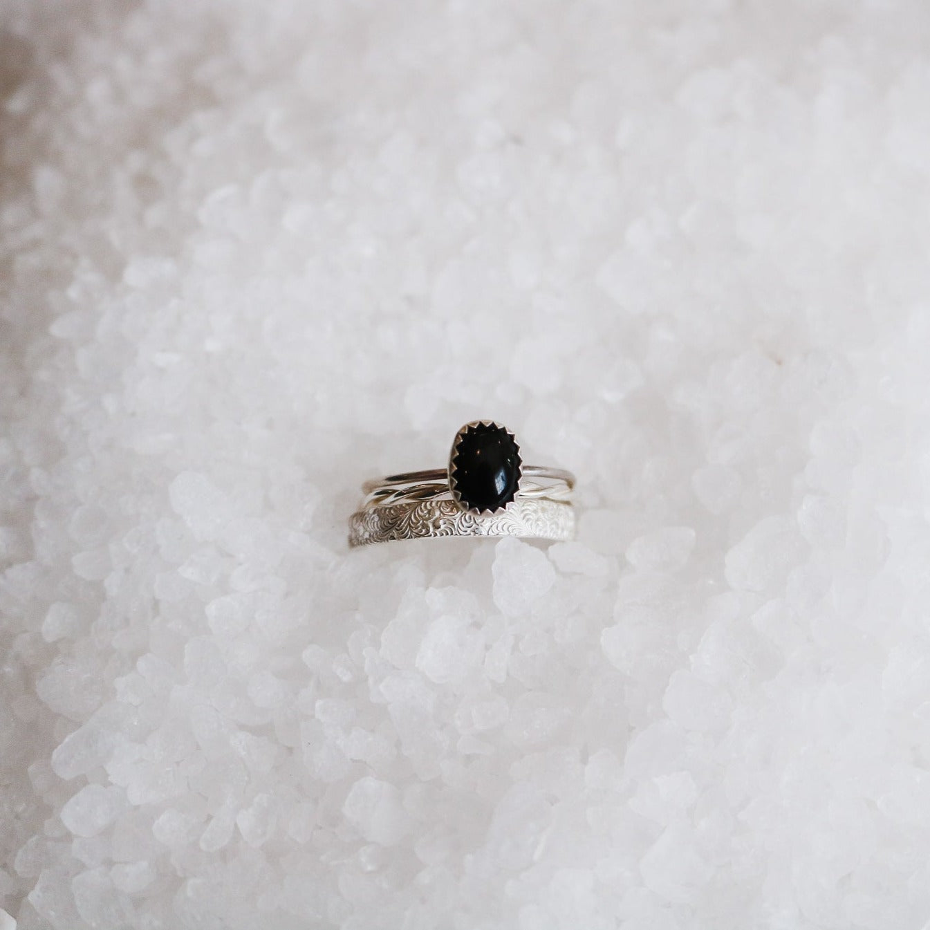 Durango Stacking Ring Set in Onyx
