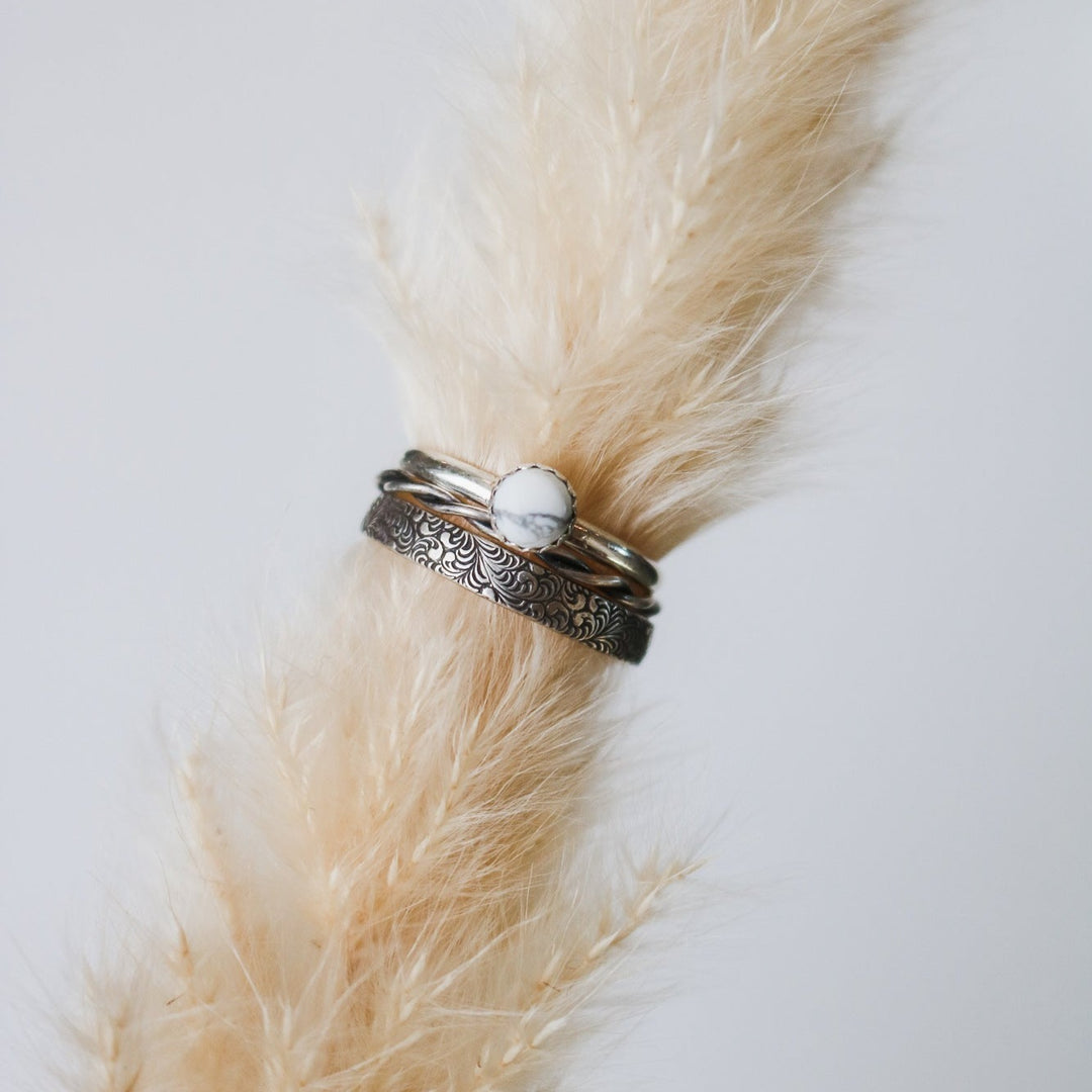 Sandia Stacking Ring Set in 'White Buffalo' // Made to Order