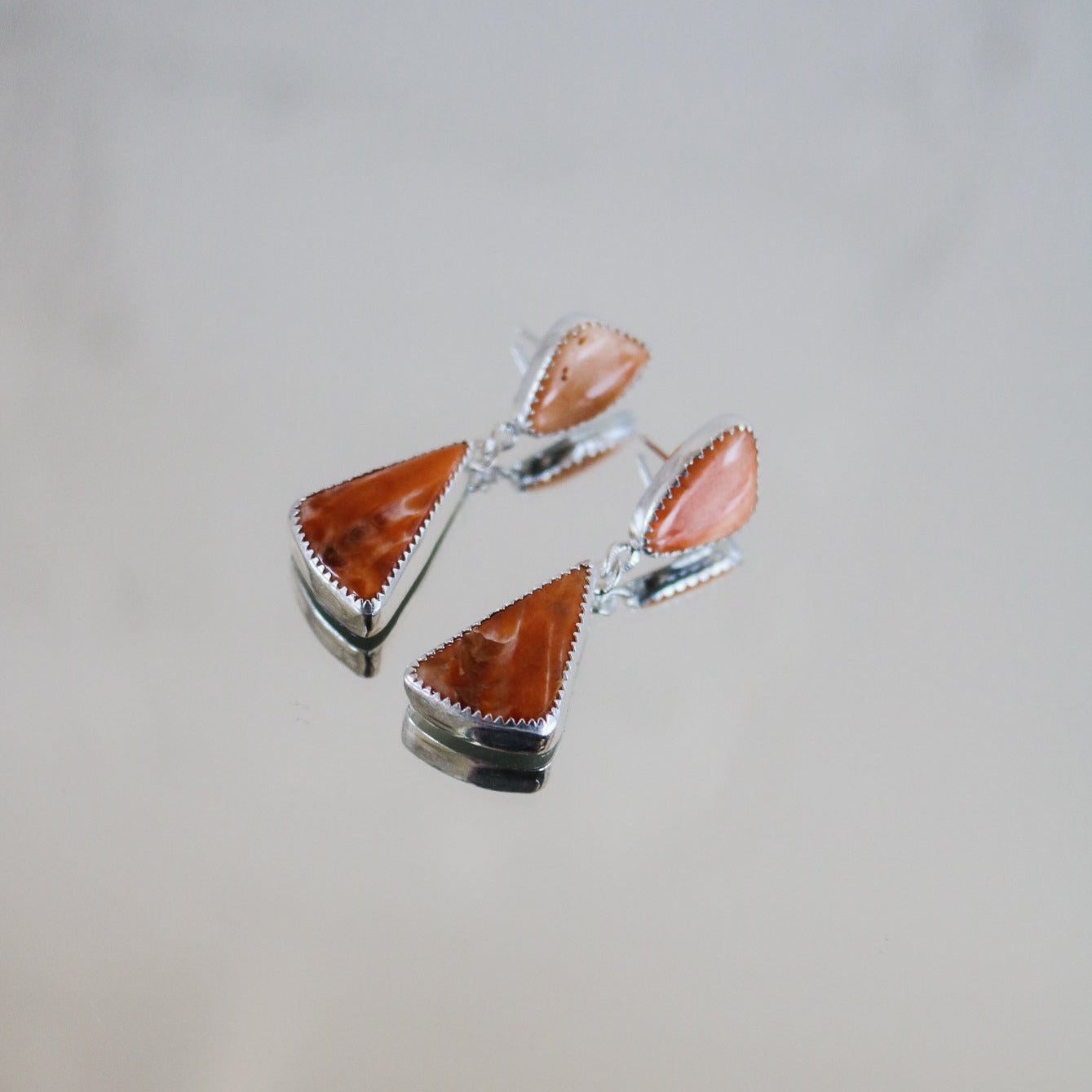 Spiny Oyster Double Drop Earrings // One of a Kind