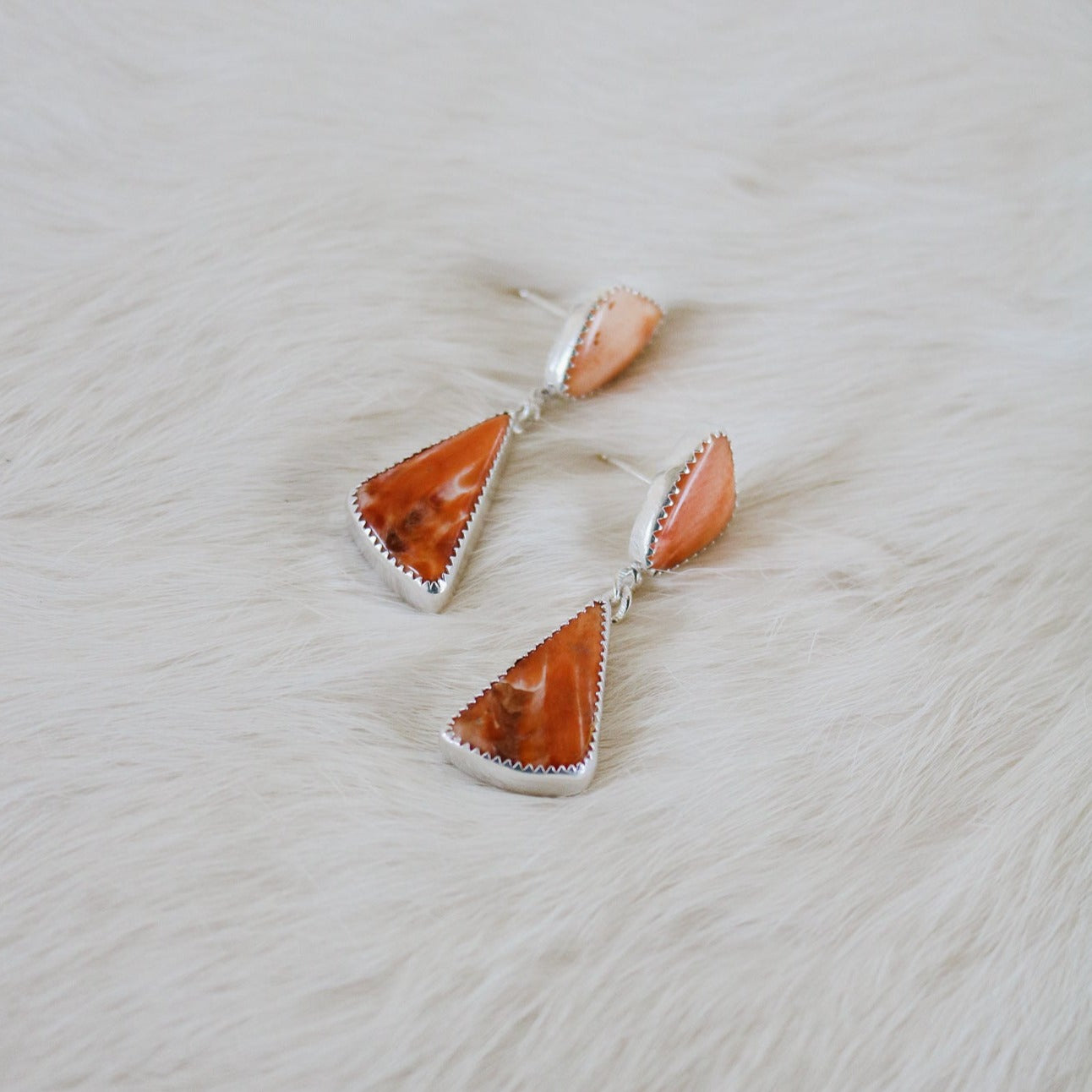 Spiny Oyster Double Drop Earrings // One of a Kind